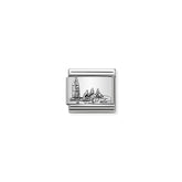 Nomination Composable Classic MONUMENTS RELIEF acciaio e argento 925 (27_San Marco)